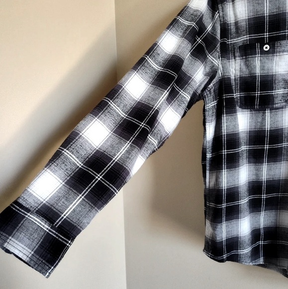 Aeropostale Long Sleeve Relaxed Washed Plaid Flannel Shirt M - Picture 2 of 6